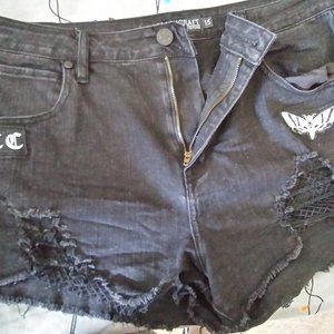 black craft cult high waisted shorts